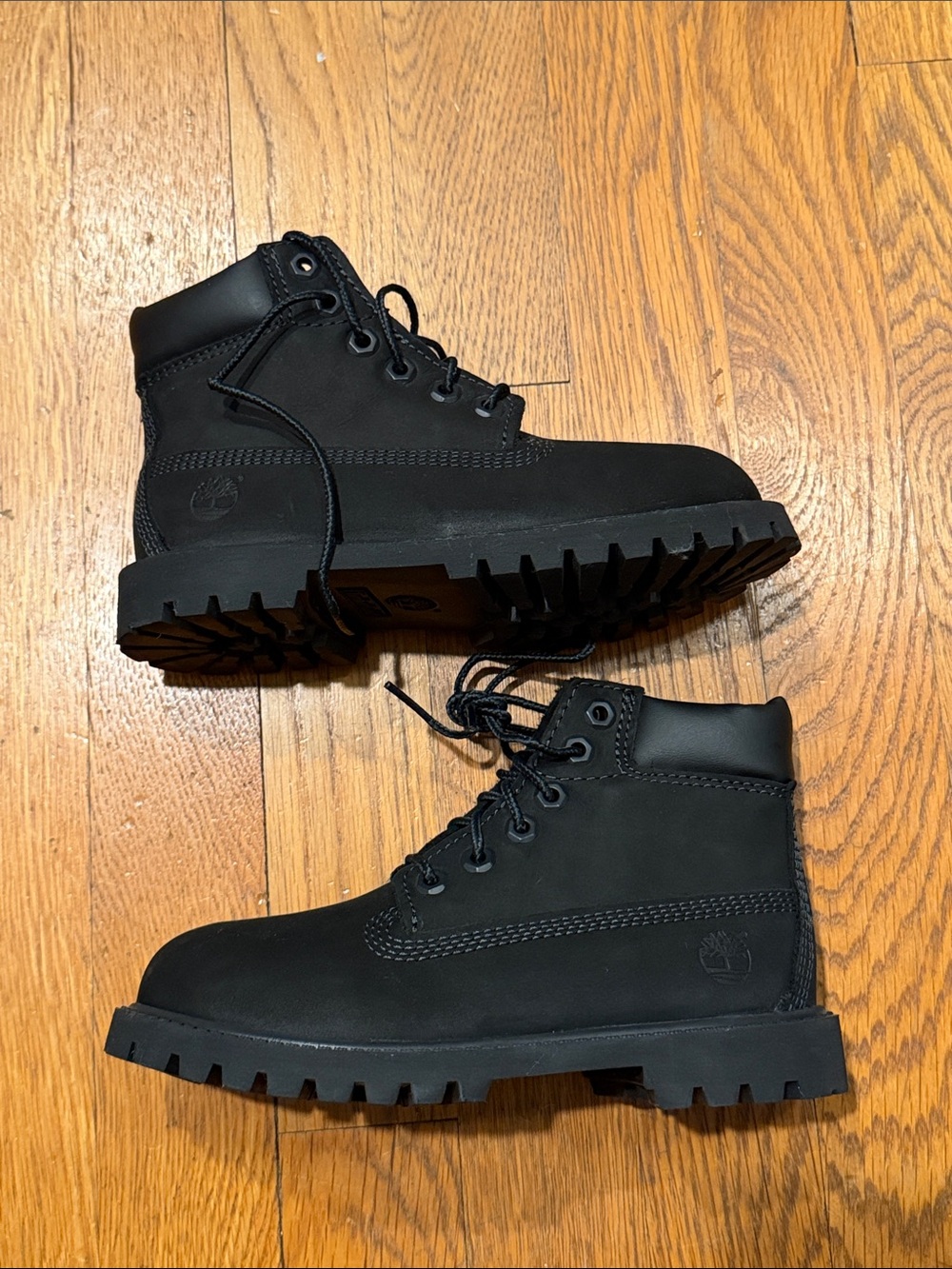 Kidās Black Timberland Waterproof Boots